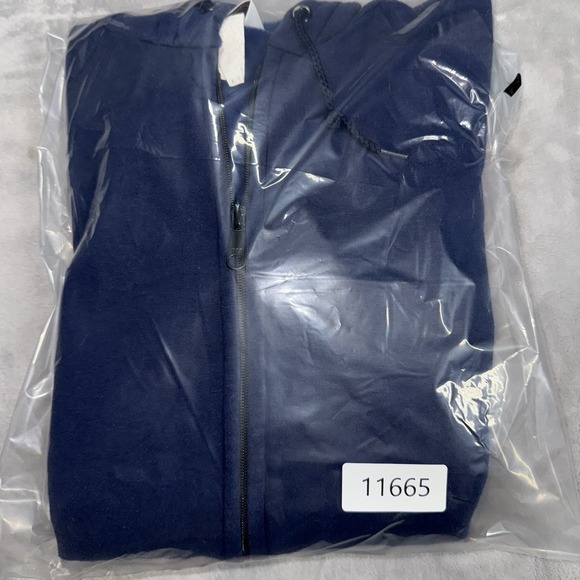 Vintage Carhartt Hoodie Women's XLT Extra Large Blue Full Zip Fleece Lined - Picture 9 of 9